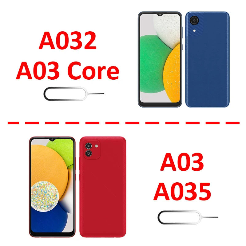 For Samsung Galaxy A03 Core A032 A035 Phone SIM Tray Micro SD Chip Card Slot Drawer Holder Pocket Single Dual Parts Black