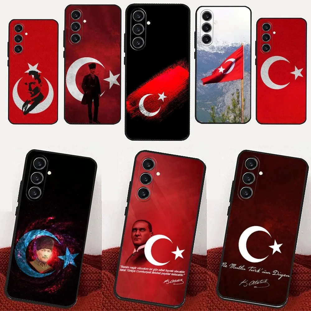 Flag of T-Turkey Phone Case For Samsung Galaxy A13,21s,22,31,32,52,53,71,80,91 Black Soft Cover