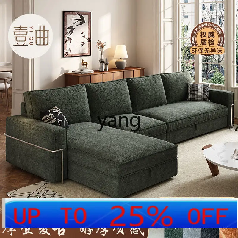 

LH sofa bed multi-functional storage dual-purpose small apartment chenille fleece folding sofa bed