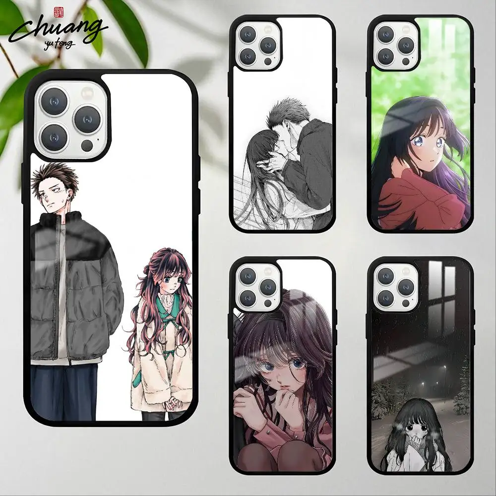 حافظة هاتف Kaoru Hana Wa Rin To Saku لهاتف آيفون 11 12 13 14 15 16Pro Max Plus نسيج زجاجي عالي الجودة