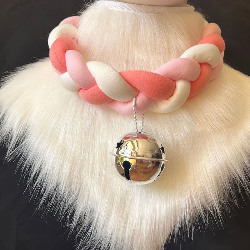 فروي Fursuit لطيف المختنق قلادة حفلة عيد الميلاد الحيوان تأثيري الدعامة المختنق حبل جرس طوق ل Fursuit جرس ملون