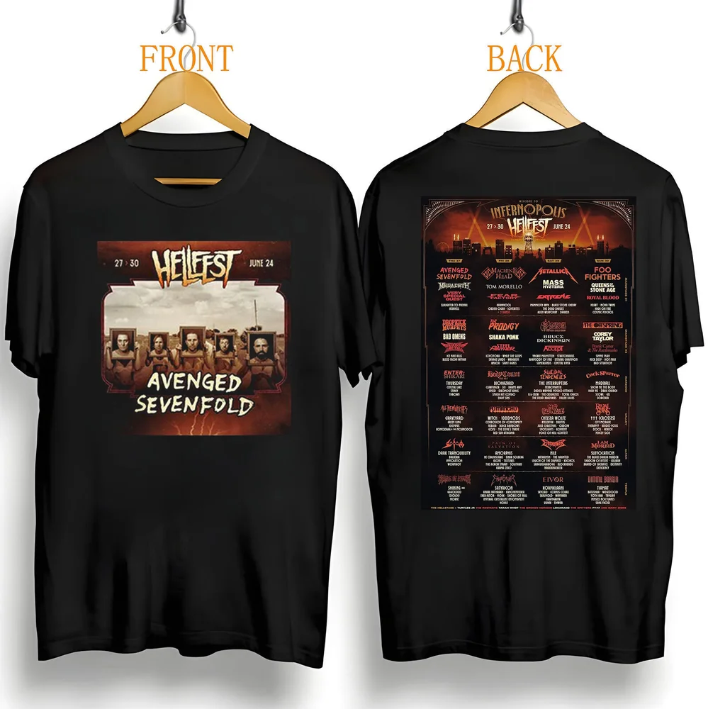 Avenged Sevenfold HellFest Merch 2024 Tour T-Shirt Gift For Fans Music