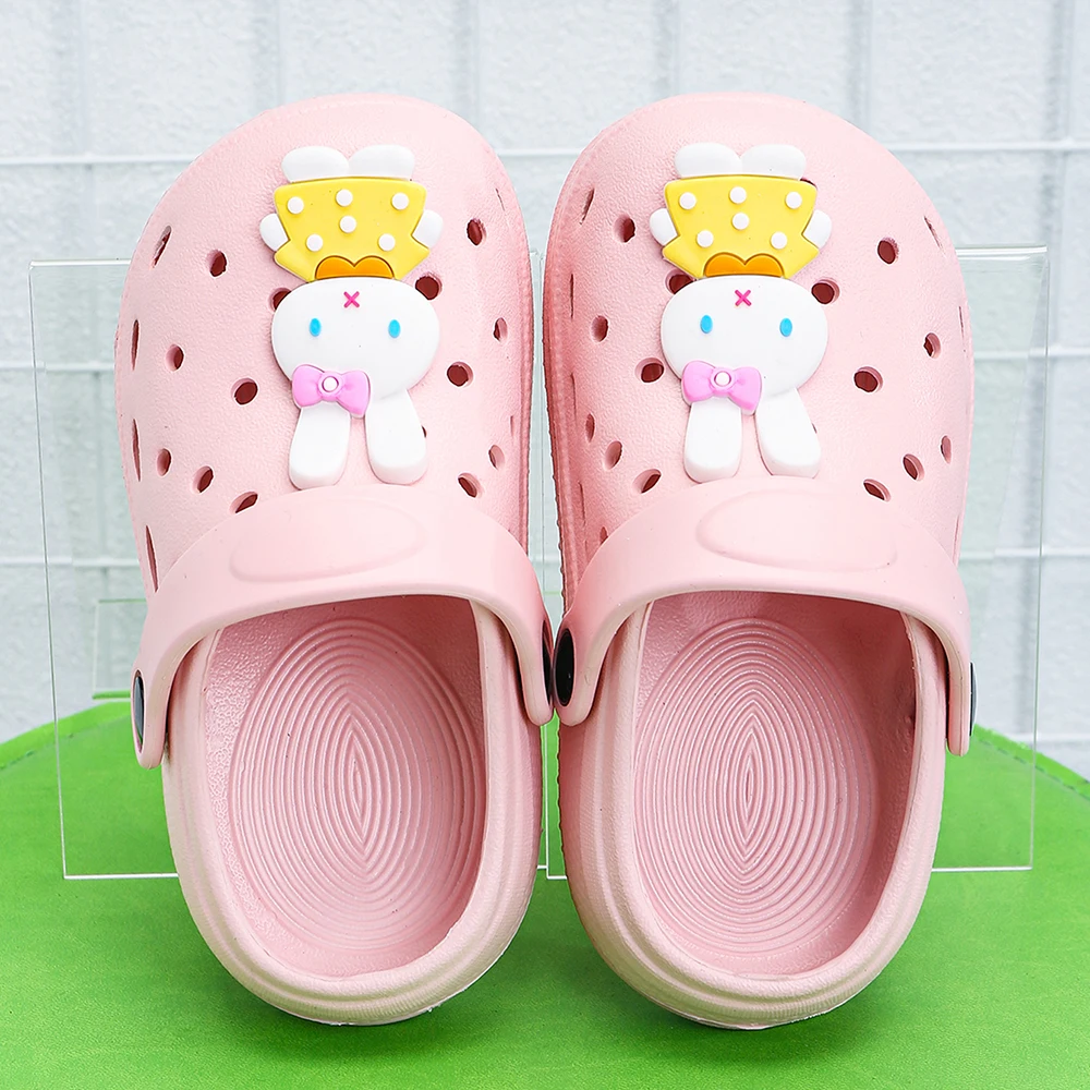 Children\'S Cartoon Anti-Slip Outdoor Shoes Soft Slippers Boys and Girls Bathroom Slippers Super Cute Baby Home Hole Shoes