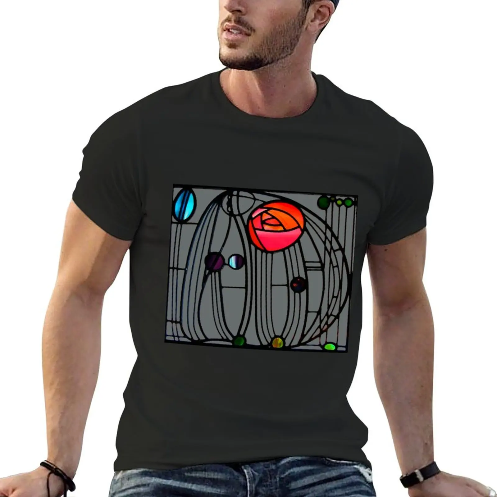 Charles Rennie Mackintosh-viuda, No,09 Camiseta estampada de anime para hombre, camisetas de alta calidad