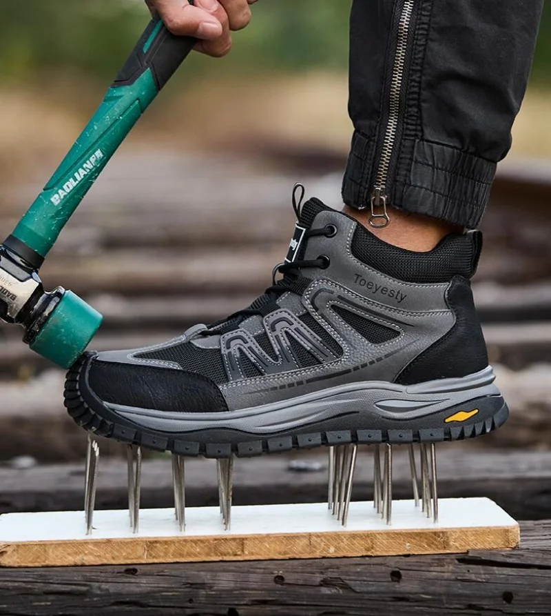 

New Work Safety Shoes Men's Safety Boots Anti-smash Work Shoes With steel head Shoes Men Work Boots Anti-stab Safety Sneake