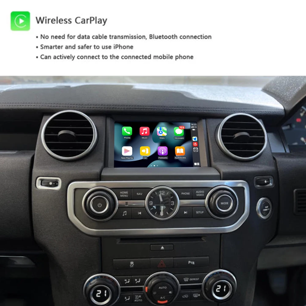 For Land Rover Discovery 4 2009-2014  Wireless CarPlay Android Auto Kit Bosch Car Radio BT