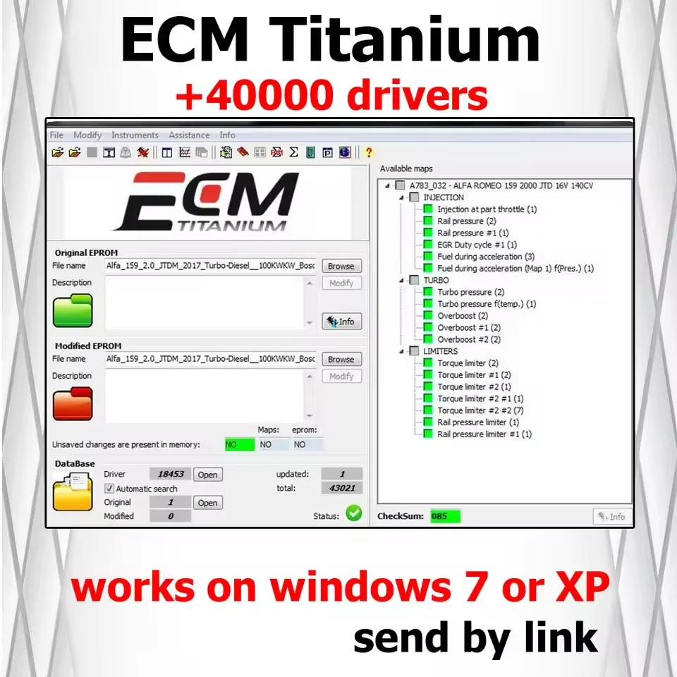 

ECM Titanium ECU Repair Tool with 40,000 Vehicle Models Support for Automotive Diagnostic Tuning and Repair 2025 Edition
