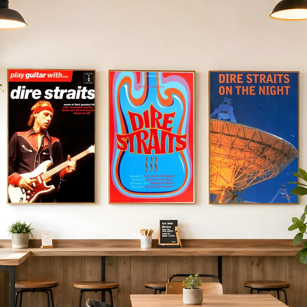 Singer D-Dire S-Straits Rock Band Poster Matte Wall Peel And Stick Decor Bedroom Living Room Office Dorm Home