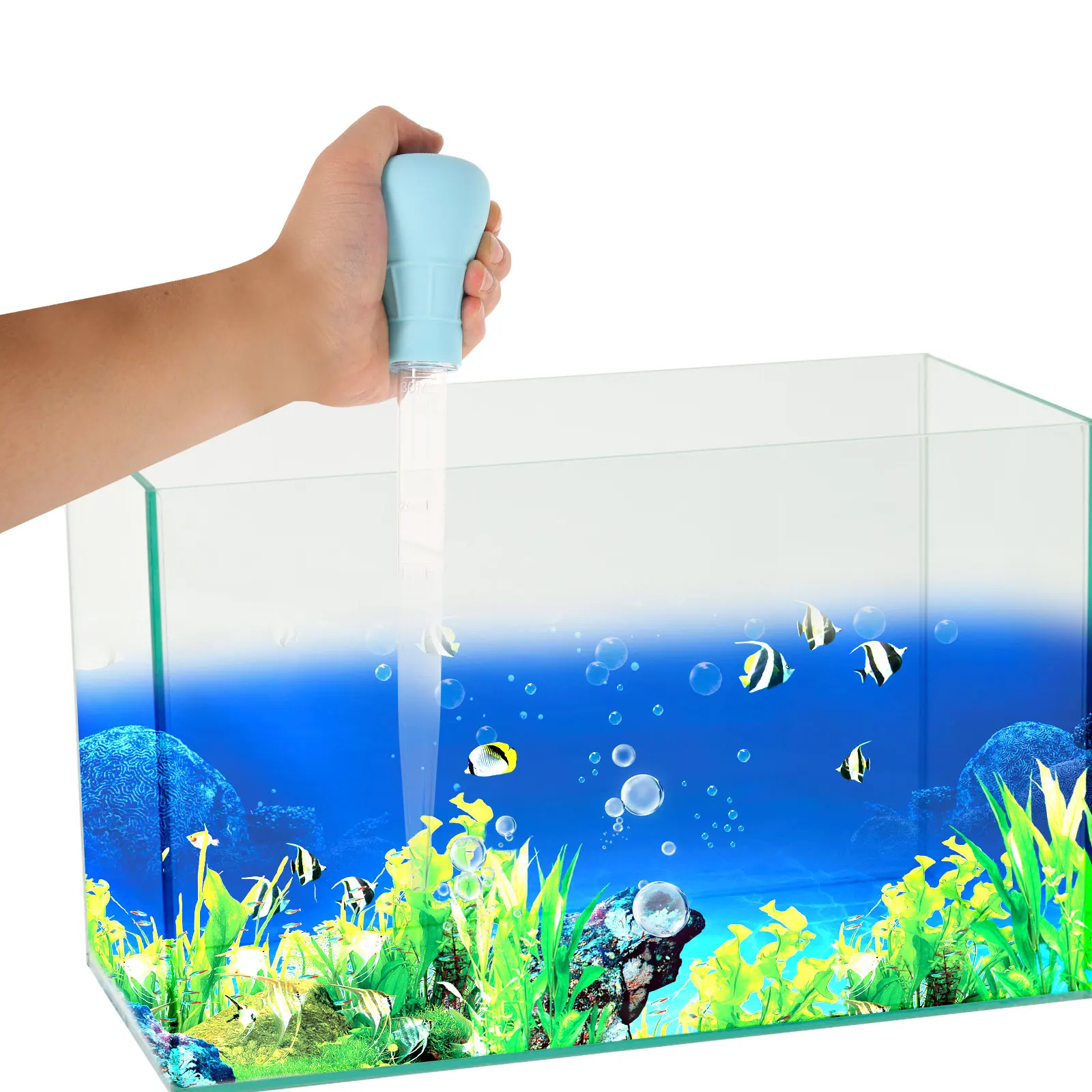 

Strong Suction 30Ml Fish Tank Siphon Cleaner Manual Gravel Waste Remover Aquarium Cleaning Equipment