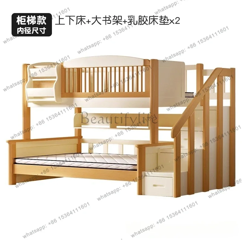 bedroom furniture  Home Solid wood upper and lower bunk beds bunk beds for kids bed 2 people Double bed