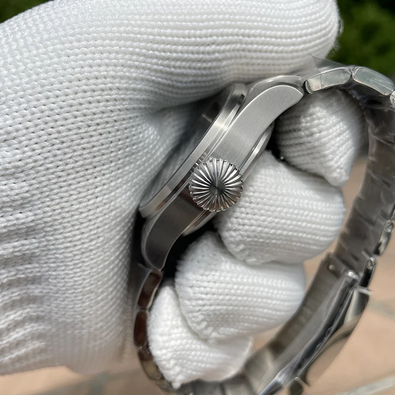 STEELFLIER 남자 다이버 시계 39mm 파일럿 자동 기계식 손목 시계 20Bar 방수 C3 빛나는 사파이어 미러 NH35