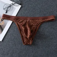 Men Thongs Briefs Jacquard Sheer Men's Underwear Sexy Accessories Hot Low Rise Pouch Very Hot Lingerie Breathable Underpants 6