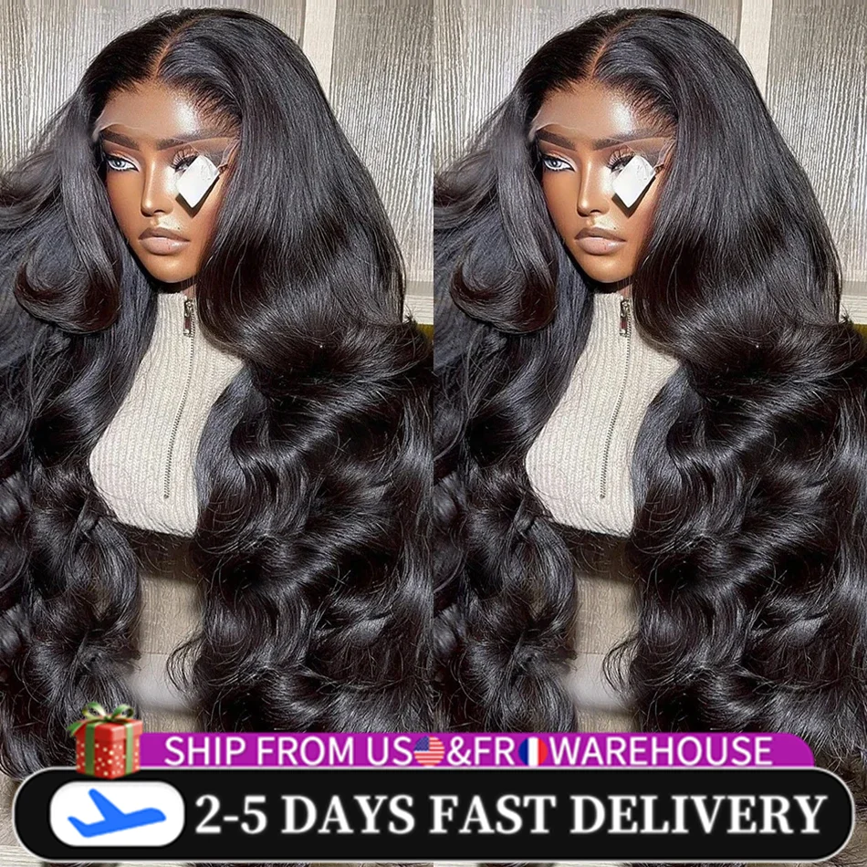 HD Transparent 13x4 13x6 Body Wave Lace Front Wig Pre Plucked 360 Lace Frontal Wigs Human Hair Wigs with Baby Hair For Women