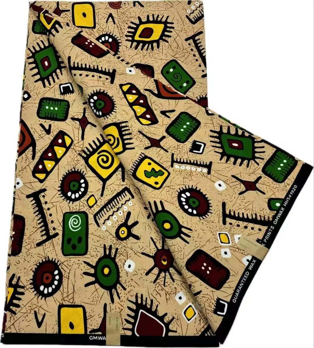 Tela Estampada con Cera Estilo Nigeria 2026 - Tela Africana de Alta Calidad para Patchwork, Ropa y Manualidades HS4