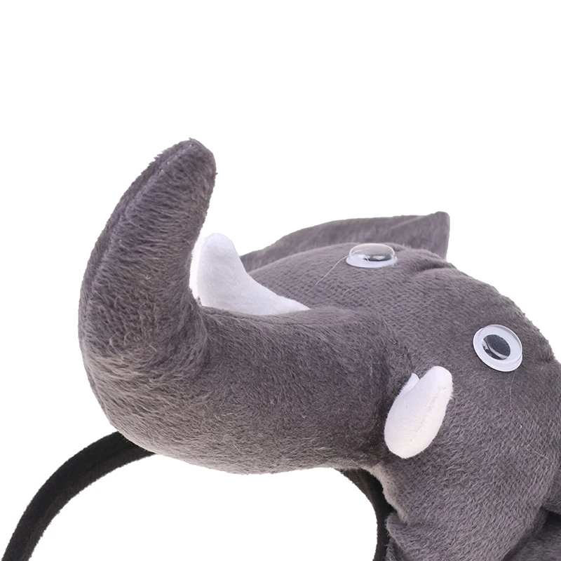 Kids Plush Children Elephant Ears Headband Animal Tie Tail Gift Birthday Party Cosplay Costume Prop