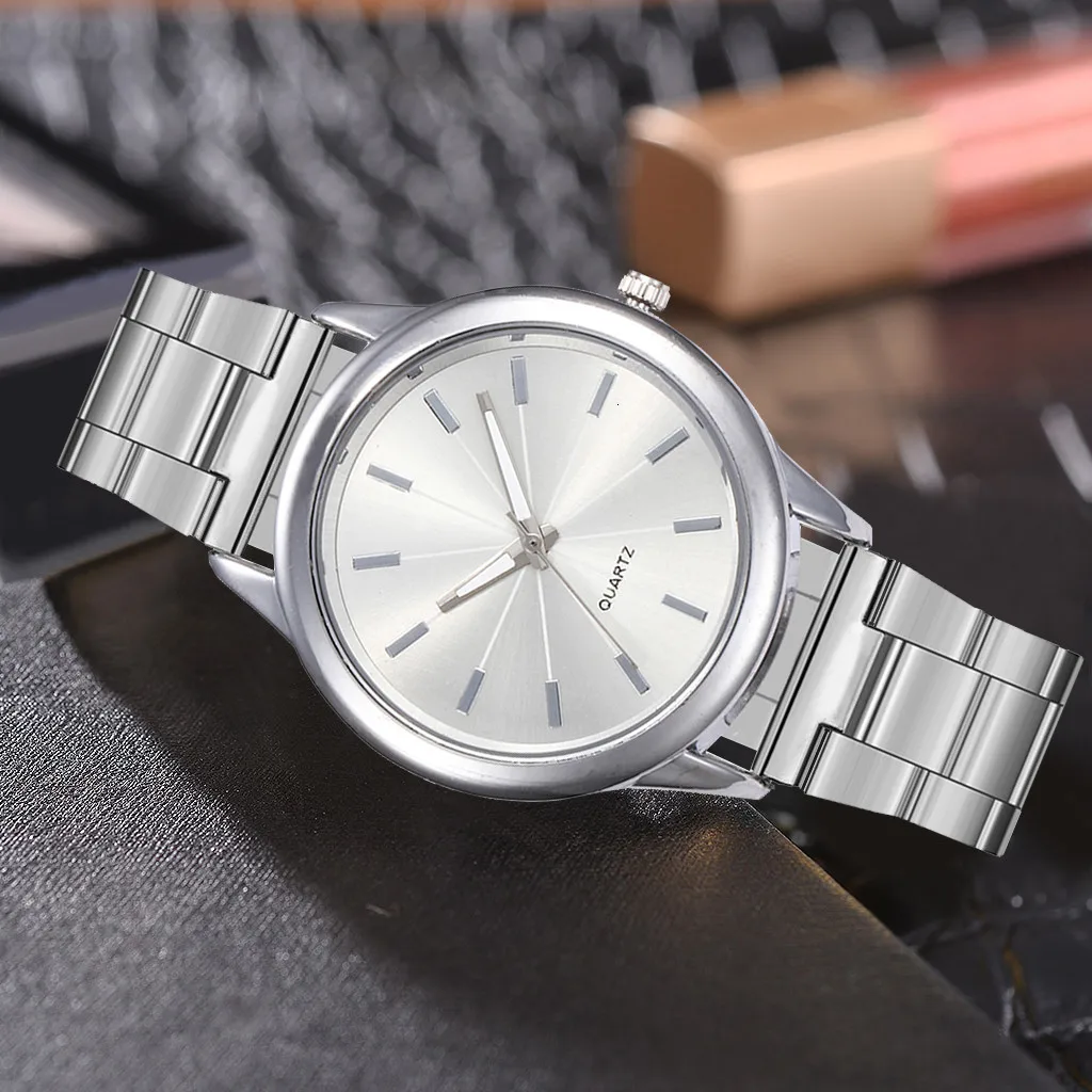 Relojes de lujo para mujer, a la moda reloj de cuarzo, esfera de acero inoxidable, reloj de pulsera informal, relojes de pulsera simples de lujo, nuevo