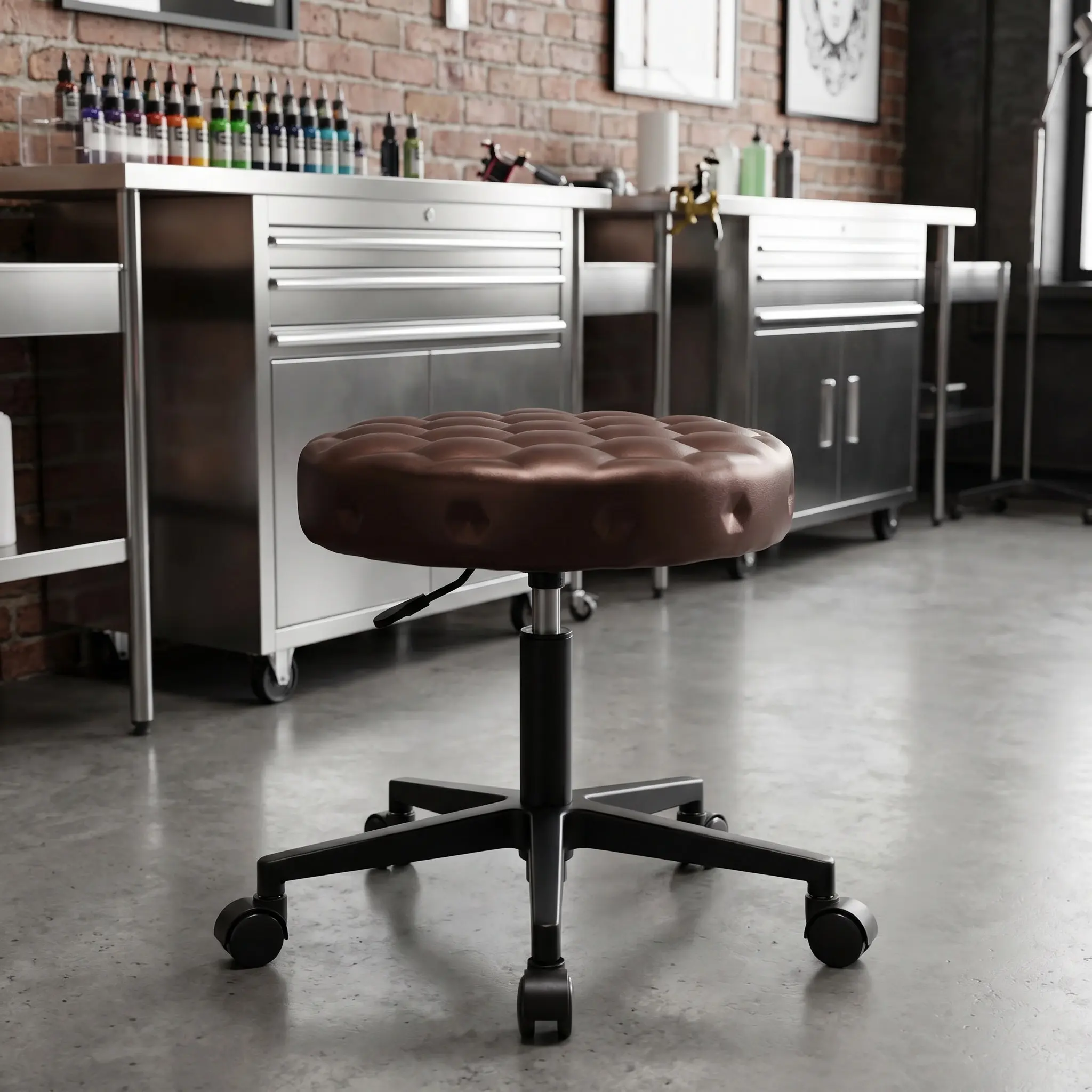 round-upholstered-stool-top-soft-padded-replacement-seat-cushion-brown-128-inch-bar-salon-swivel-chair-stool-replacement-seat