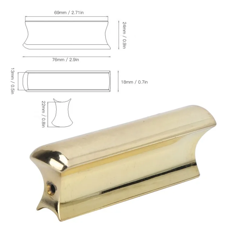 기타 슬라이드 바 재고 추천 스테인레스 스틸 금속 녹 방지 솔리드 악기 액세서리