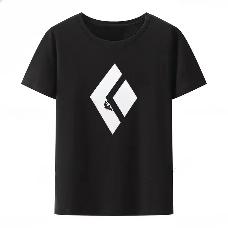 

Summer 2025 Black Diamond Outdoor Sports T-shirt Street cotton casual fashion Oversized short-sleeved men's wear