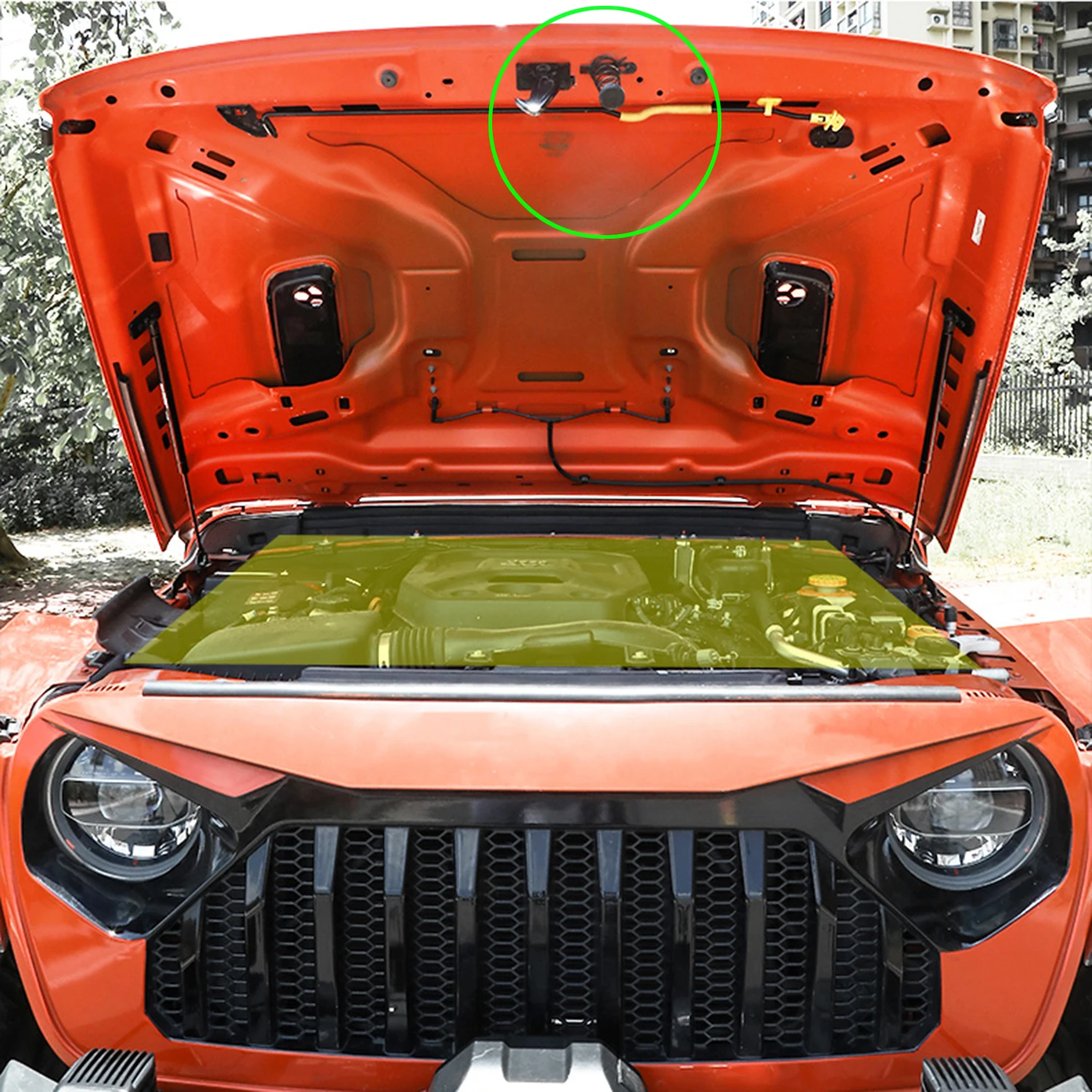 Car Hood Safety Catch Pop Up Spring Body Single Assembly for Jeep Wrangler JK 2007-2018 2/4-Doors Accessories Metal Black