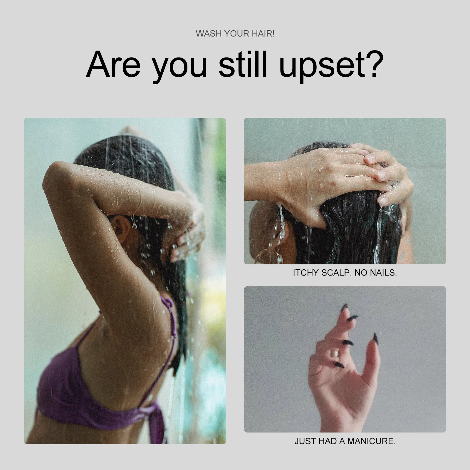 

5 шт., щетка для массажа кожи головы, силиконовый шампунь, инструмент, предотвращает повреждение ногтей, активирует кровеносные сосуды, подходит для путешествий