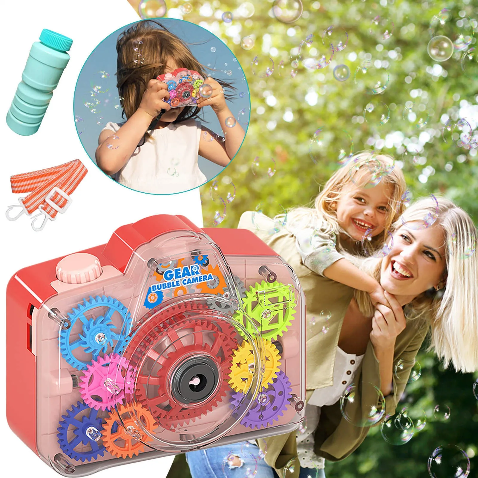 Super Bubble Music Proof Bubble Spill 120ML For Children Machine Portable With Lights Machine Toddlers Kids Giant Bubble Mix