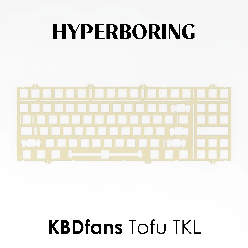 HYPERBORING TOFU TKL Keyboard Positioning Board Custom PP PEI Aluminum Carbon Fiber Ergonomic Mechanical Keyboard Accessories