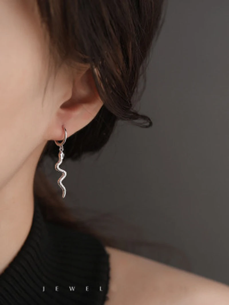 

REETI серьги из стерлингового серебра 925 пробы, серьги-гвоздики в виде змеи для женщин, подарочные серьги, модные украшения, корейские серьги