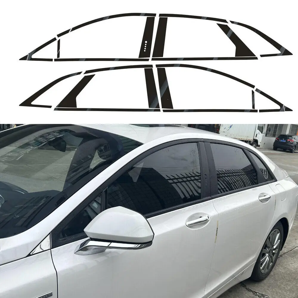 

Matte/Glossy Black Chrome Delete Window Trims For Lincoln MKZ 2013-2020