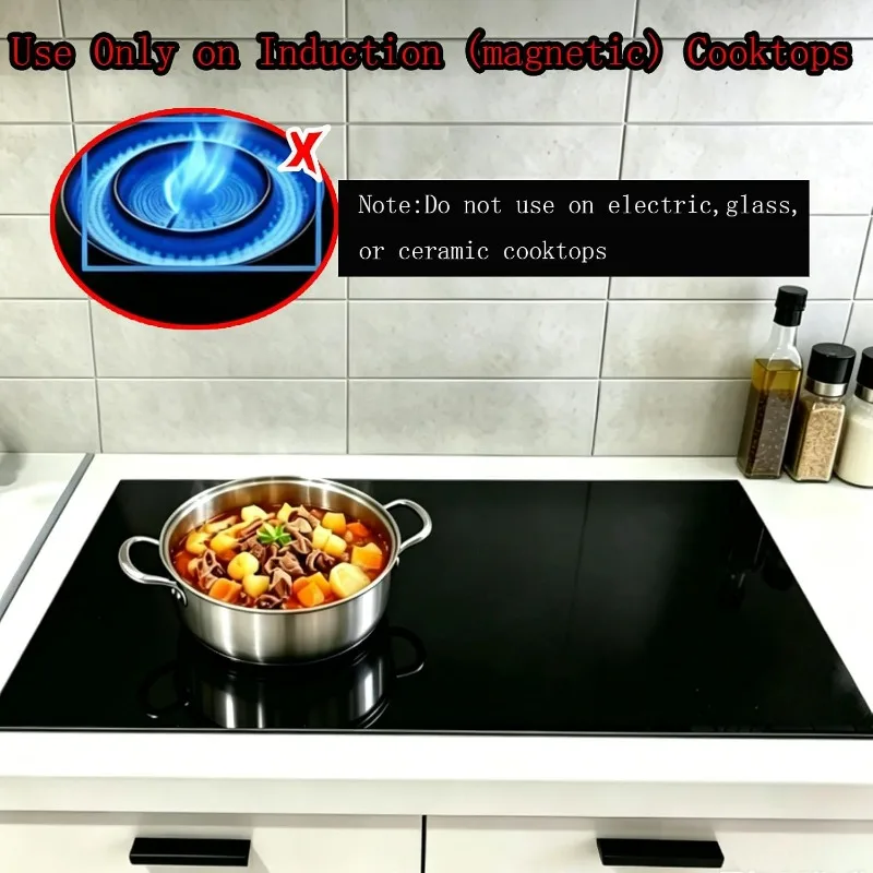 54x90cm Cuttable Silicone Induction Hob Protector Mat Heat Resistant Non Slip Stove Top Cover Anti Scratch Spill Guard