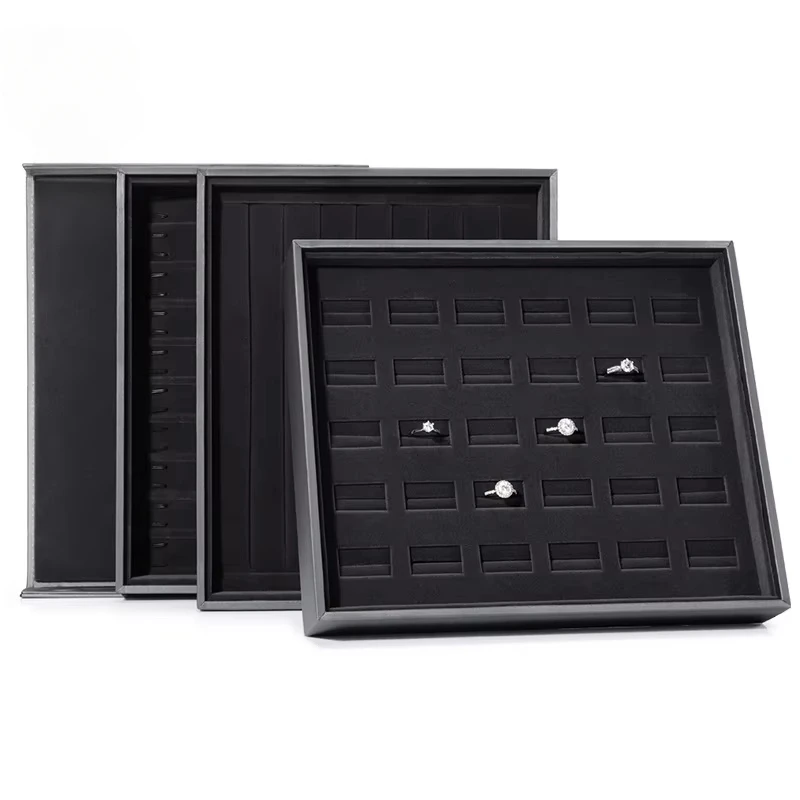 New jewelry storage box Necklace ring earrings bracelet clamshell display tray