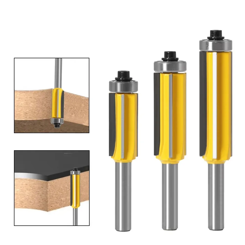 

1PC 8MM Shank Milling Cutter Wood Carving Flush Trim bit Z4 Pattern Router Bit Top & Bottom Bearing Bits Milling Cutter For Wood