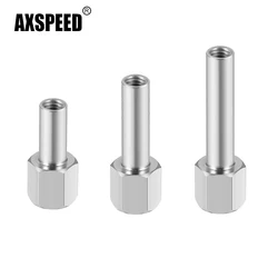 AXSPEED 4Pcs dadi in metallo mozzo ruota estensione adattatore trasmissione esagonale 15mm/20mm/25mm per TRX-4 Axial SCX10 1/10 RC Car