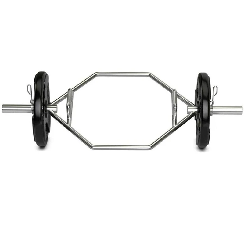 

Fitness Equipment Hex Barbell Chromed Standard Hex Trap Bar Hex Barbell Bar for Fitness Training New