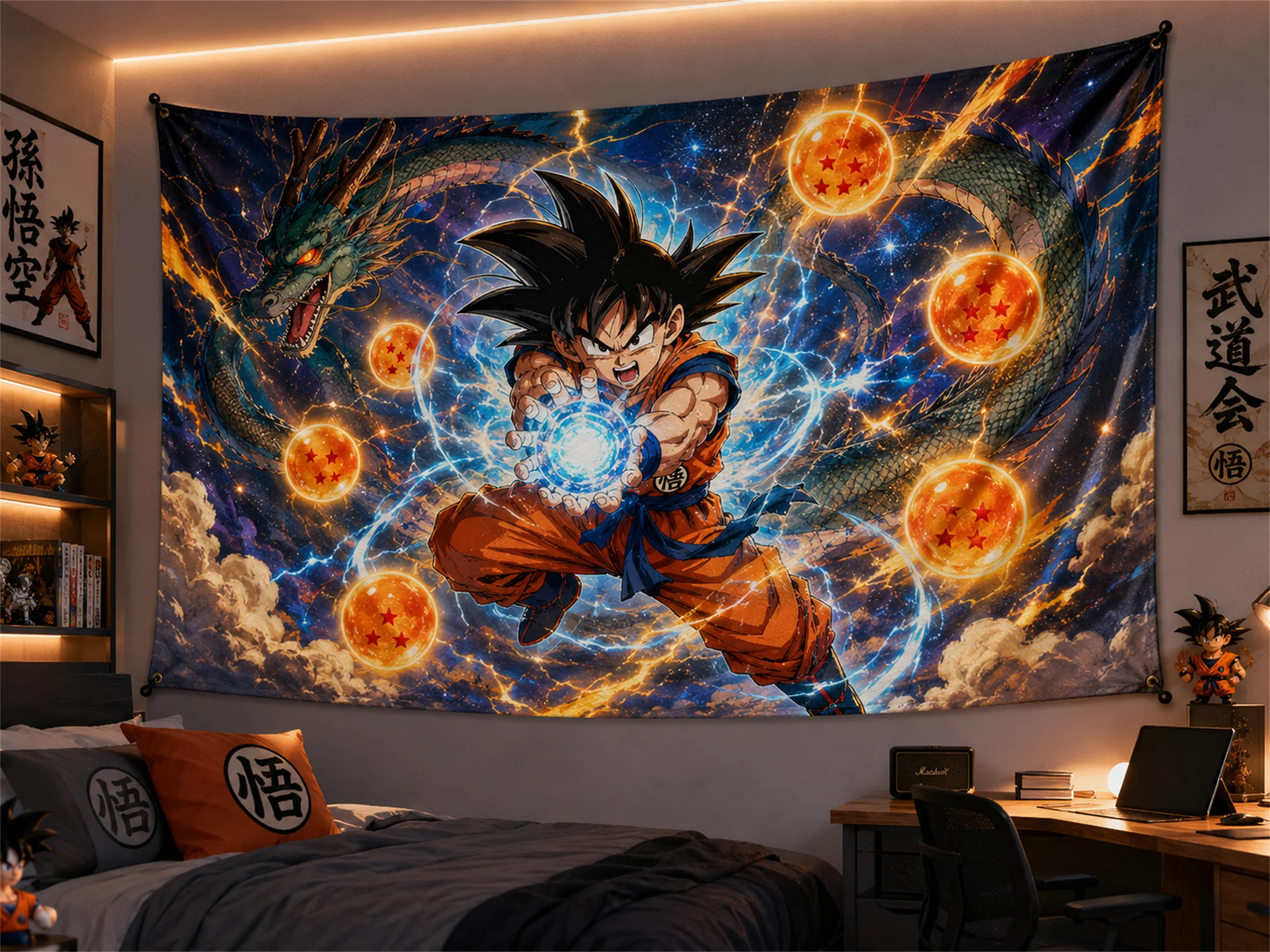 พรมแขวนผนังลายดราก้อนบอล โกคู  - Accessories For Your Gaming Room บทวิจารณ์และราคา
