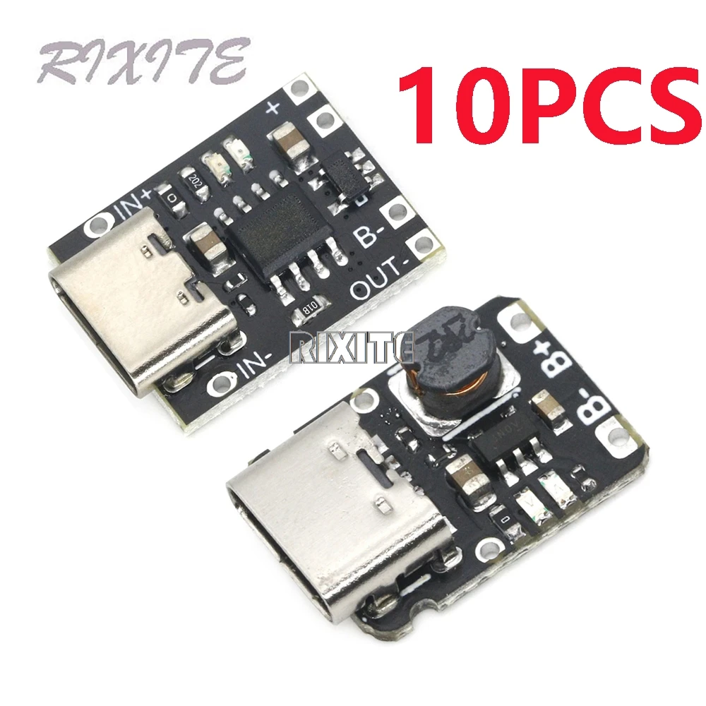 

10PCS Mini 5V Charging And Discharging Module 3.7V/4.2V Type-C USB 18650 Lithium Battery Charging Board With Protection