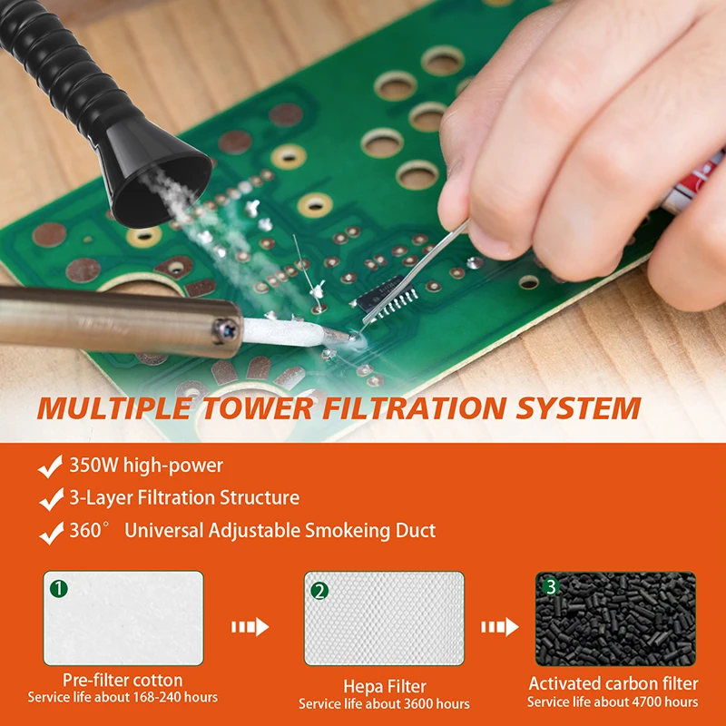 Industrial Strong Suction  Extractor for 3D and DTF Printer/Laser Cutter and Engraver Smoke Collector Air Purifier view 6