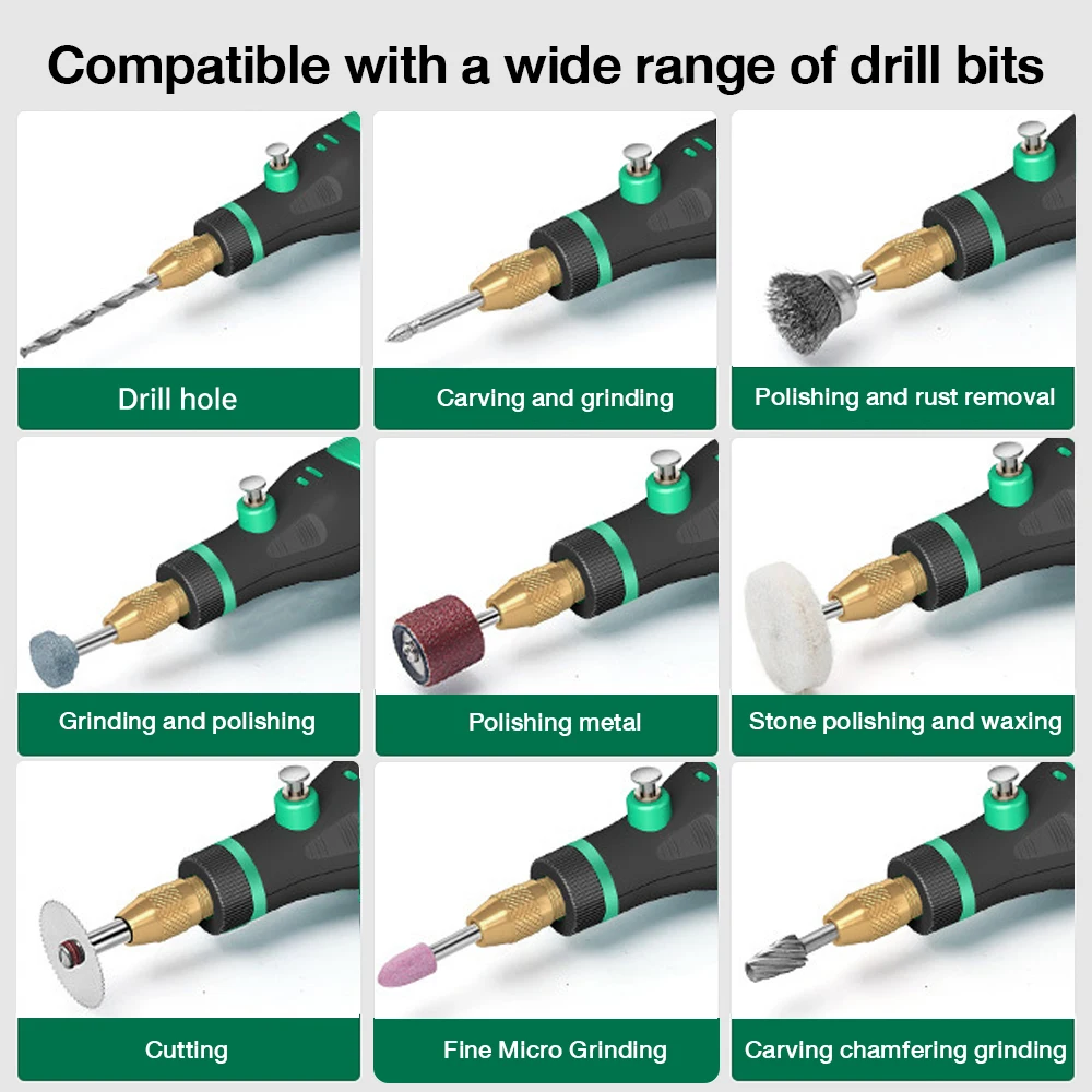 18W 110V-240V Mini Sander Grinder Tool Machine Pen Grinder Mini 6 Gear Adjustment Power Polisher Tools Machine Accessories