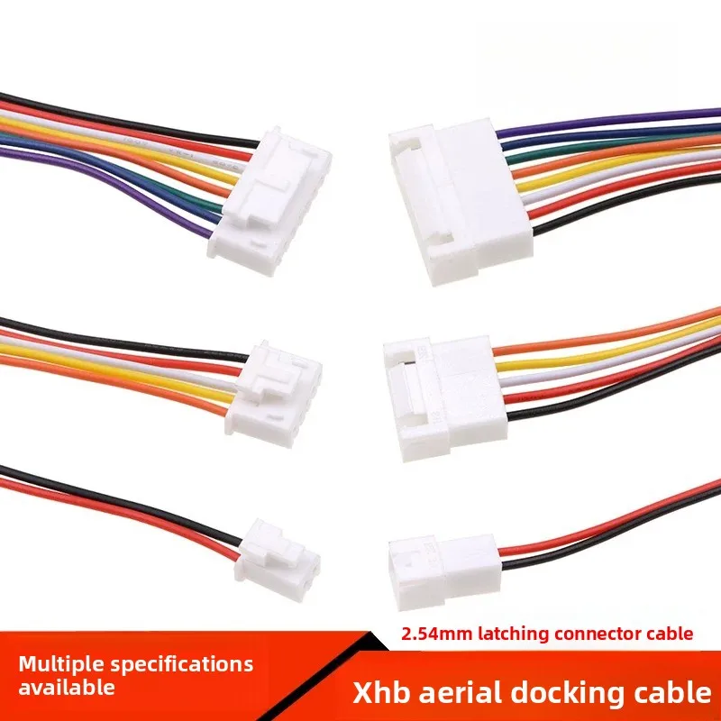 XHB 2.54mm Locking Header Cable Male to Female Inline Wire 2P-8P 20cm Tinned Copper Terminal for Arduino Sensor LED Strip