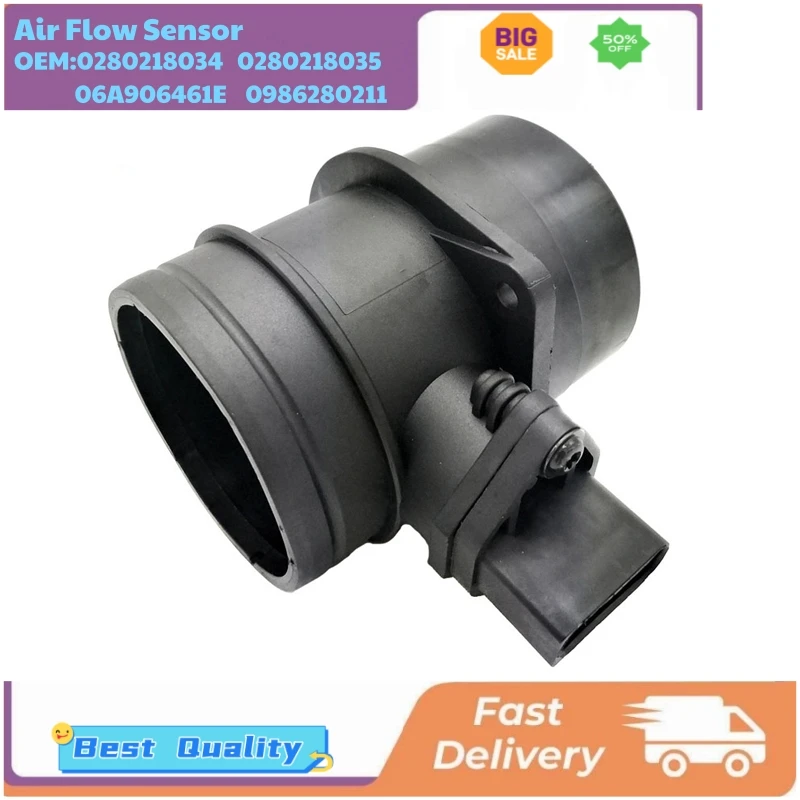 Mass Air Flow Sensors 0280218034 0 280 218 034 0280218035 06A906461E 0986280211 for Audi A3 S3 TT 1.8 T 1.8T Quattro Aul Bam