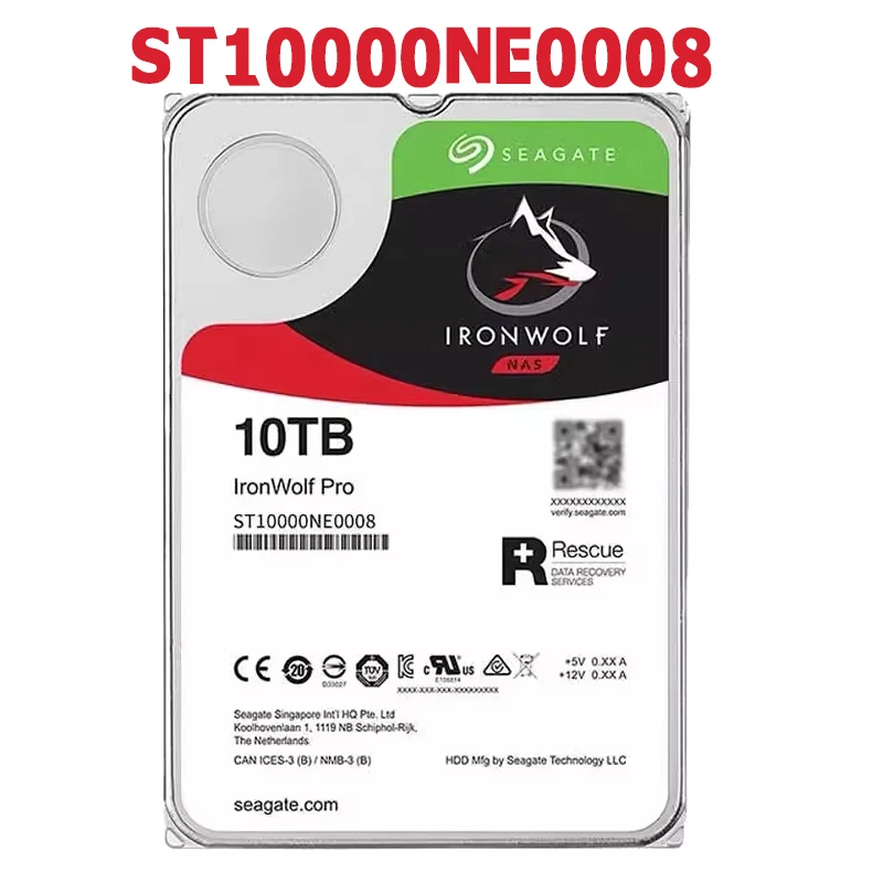 FOR Seagate IronWolf Pro ST10000NE0008 10TB 7200 RPM 256MB Cache SATA 6.0Gb/s 3.5