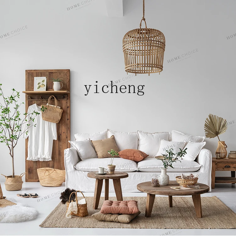 Zz home and country floor coffee table combination solid wood living room old pine short table sofa table