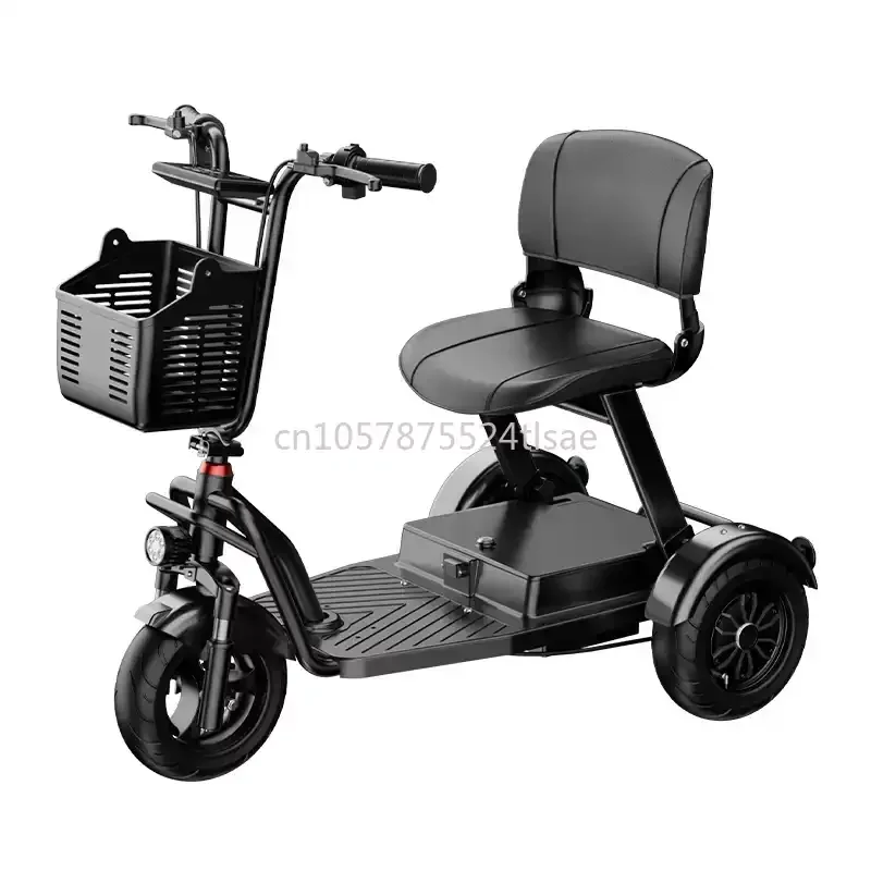 Elderly Commuting Car Folding Electric Bike Tricycle Adult Commuting Picking Up and Dropping Off Children Parent-child Seat