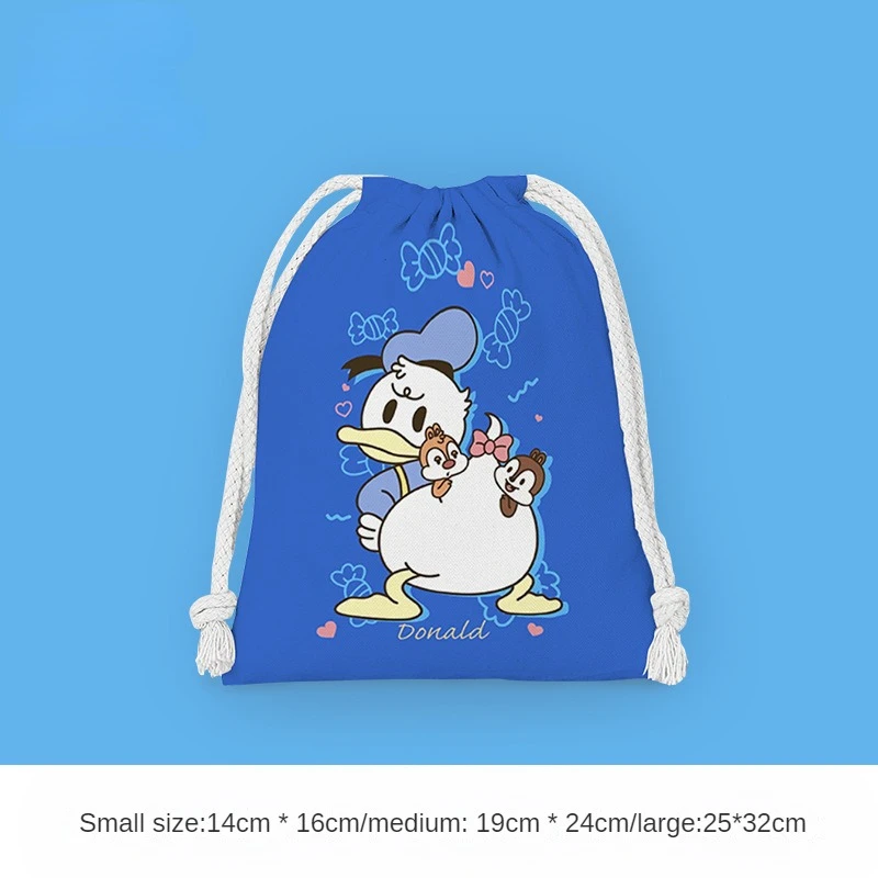 Disney Donald Daisy Duck Drawstring Bag Travel Toiletries Cosmetic Storage Bag Anime Plush Portable Handbag Foldable Gift Pouch