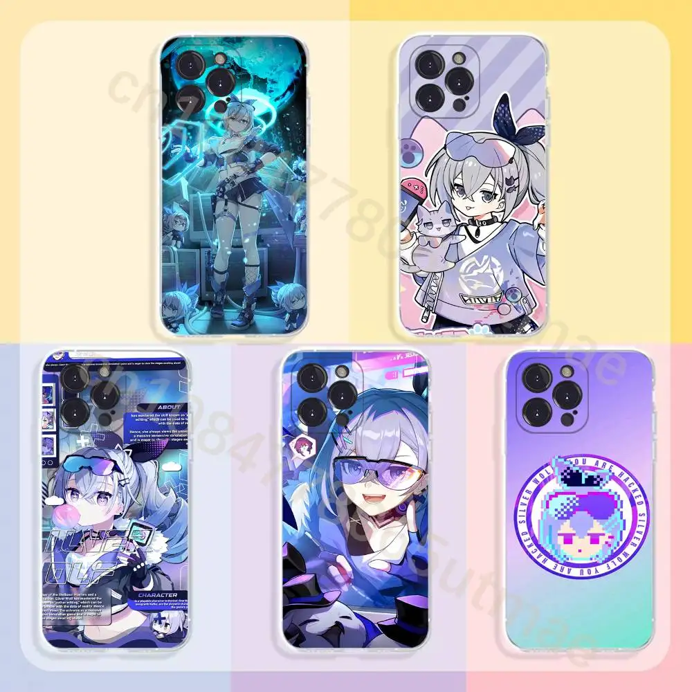 Honkai SP Silver Wolf Phone Cases For iPhone17,16,15,14,13,12,11,Pro,Max,Plus Luxury Camera Protection Plastic