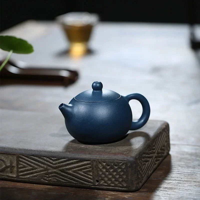 

100ml Yixing Handmade Purple Clay Teapots Ball Shaped Infuser Xishi Tea Pot Beauty Kettle Customized Zisha Tea Set Authentic