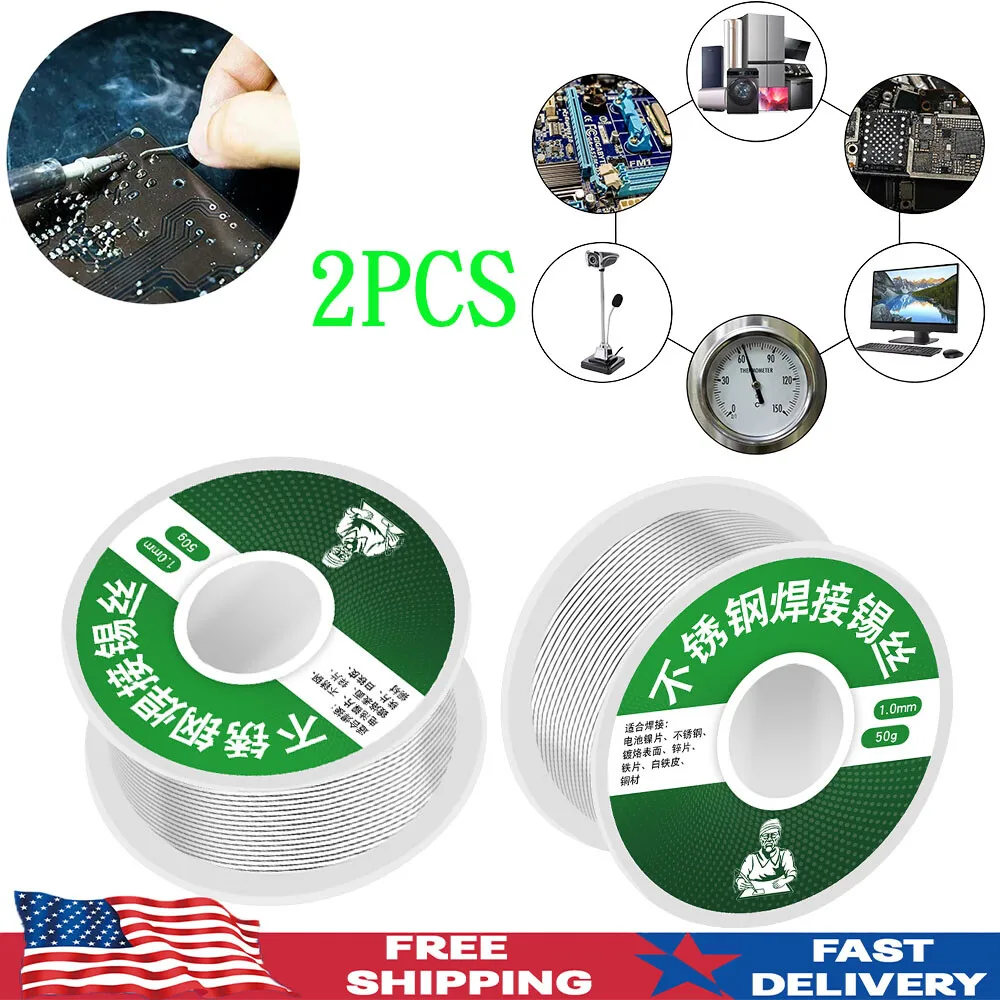 Universal Lighter Stainless Steel Solder Wire Easy Melt Low Temperature Aluminum Copper Iron Metal Welding Wires Soldering Rods