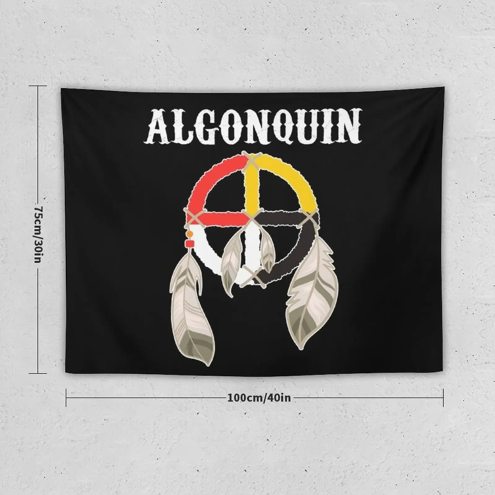 Algonquin Native Tribe Anishinaabeg People Medicine Wheel Tapestry Funny Room Aesthetic Tapestry