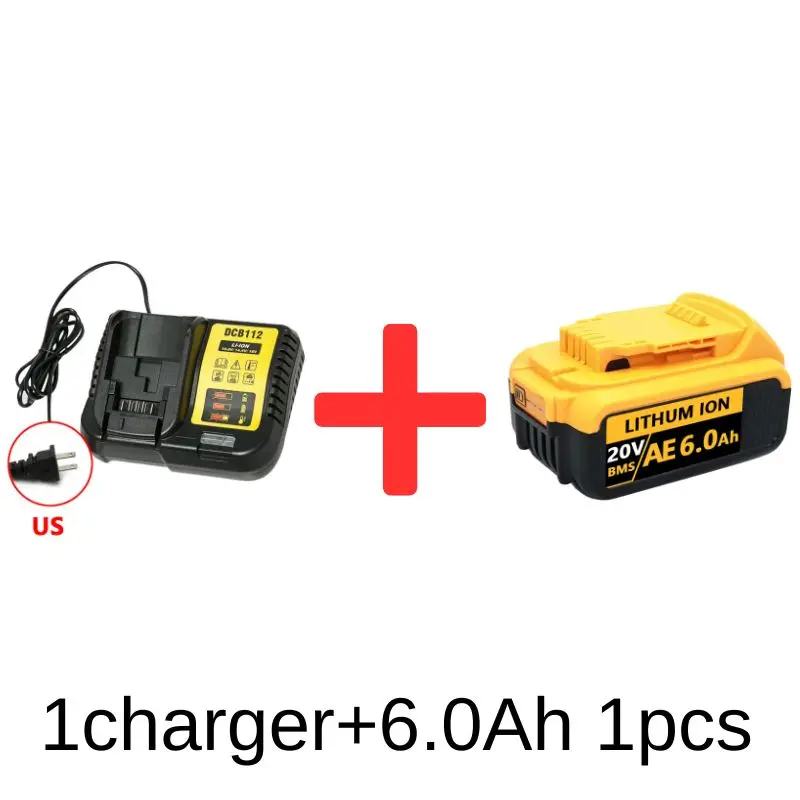Für DeWalt 20V 6,0Ah/8,0Ah/12,0Ah Wiederaufladbare Li-Ionen-Batterie für Dewalt DCB184, DCB200, DCB201, DCB205, DCB206 DCF845 DCD800