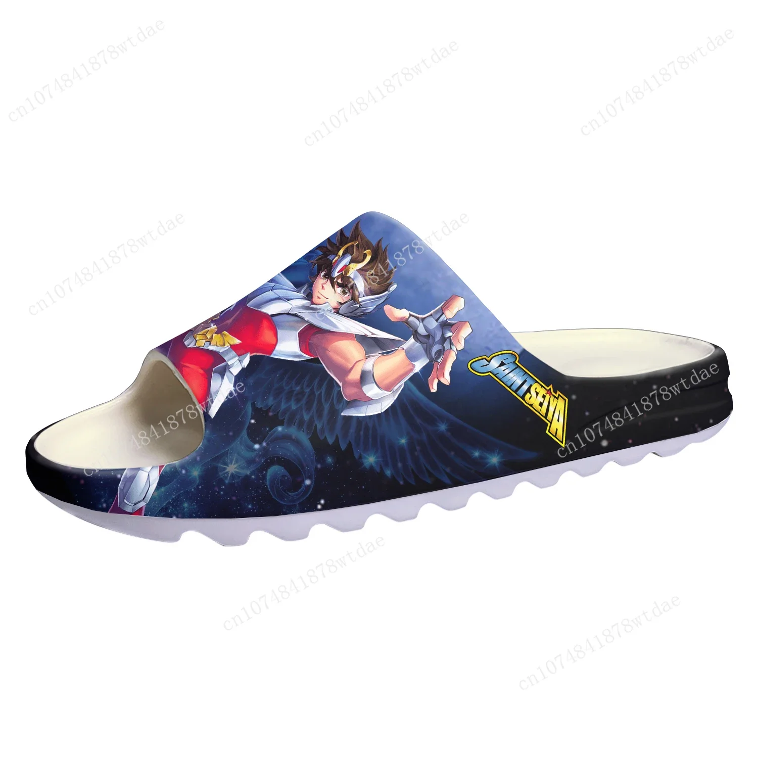 Saint Seiya Soft Sole Sllipers Mens Womens Teenager Home Clogs Anime Cartoon Manga Step In Water Shoes On Shit Customize Sandals